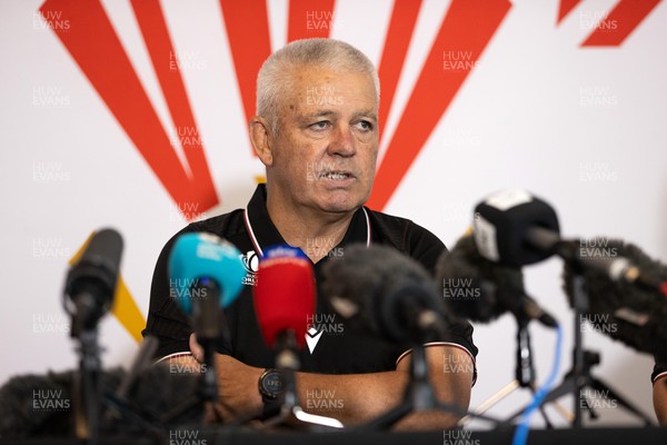210823 - Wales Rugby World Cup Squad Announcement - Wales Head Coach Warren Gatland speaks to the media 