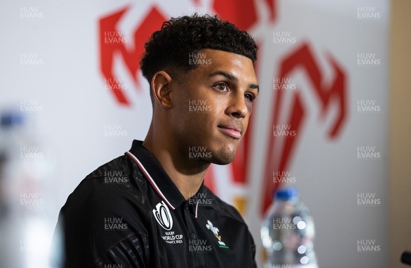 210823 - Wales Rugby World Cup Squad Announcement - Rio Dyer speaks to the media during a press conference