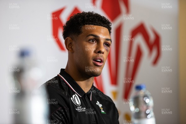 210823 - Wales Rugby World Cup Squad Announcement - Rio Dyer speaks to the media during a press conference