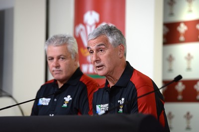 310815 - Wales Rugby World Cup Squad Announcement -WRU Chairman Gareth Davies names the Wales Rugby World Cup squad with head coach Warren Gatland