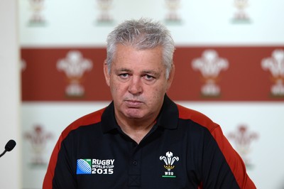 310815 - Wales Rugby World Cup Squad Announcement -Wales head coach Warren Gatland during the naming of the Wales Rugby World Cup Squad