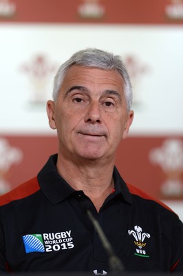 310815 - Wales Rugby World Cup Squad Announcement -WRU Chairman Gareth Davies during the naming of the Wales Rugby World Cup Squad