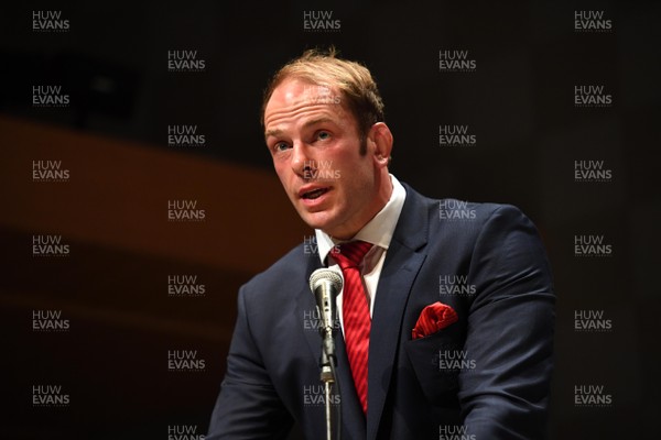 160919 - Wales Rugby World Cup Welcome Ceremony - Alun Wyn Jones after receiving his Rugby World Cup cap