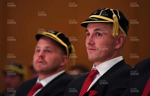 160919 - Wales Rugby World Cup Welcome Ceremony - James Davies and Jonathan Davies after receiving their Rugby World Cup cap