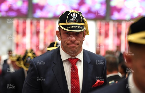 160919 - Wales Rugby World Cup Welcome Ceremony - Alun Wyn Jones after receiving his Rugby World Cup cap