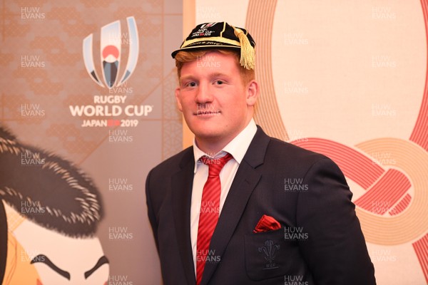 160919 - Wales Rugby World Cup Welcome Ceremony - Rhys Carre after receiving his Rugby World Cup cap