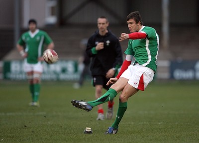 01.04.09 Wales U20 Select v Japan U20... Wales' Matthew Jarvis  kicks. 