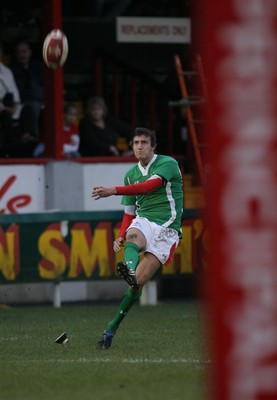 01.04.09 Wales U20 Select v Japan U20... Wales' Matthew Jarvis  kicks. 
