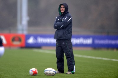 24.11.09 - Wales Sevens Rugby Training - Head coach Paul John looks on during training. 