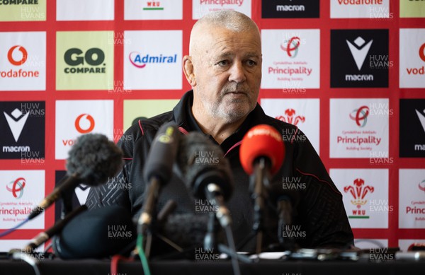 160124 - Wales Six Nations Squad Announcement - Wales head coach Warren Gatland speaks to the media after he announced his squad for the 2024 Six Nations