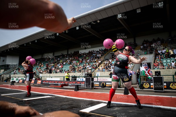 170722 - Picture shows Mel Smith competing in the sunshine at this years Wales� Strongest Women competition as the country contends with an extreme red weather warning heatwave