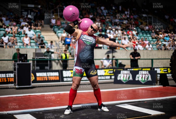 170722 - Picture shows Sam Taylor competing in the sunshine at this years Wales� Strongest Women competition as the country contends with an extreme red weather warning heatwave