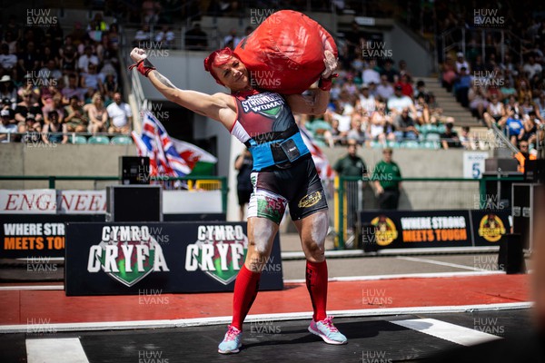 170722 - Picture shows Jade Presley competing in the sunshine at this years Wales� Strongest Women competition as the country contends with an extreme red weather warning heatwave