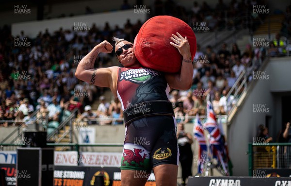 170722 - Picture shows Sam Taylor competing in the sunshine at this years Wales� Strongest Women competition as the country contends with an extreme red weather warning heatwave