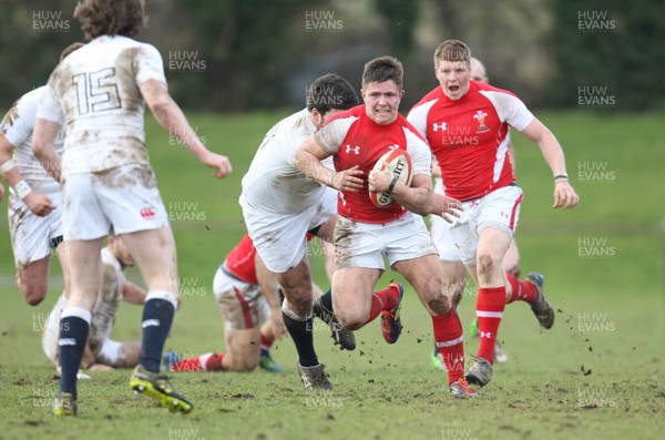 170313 - Wales Students v England Students, Clifton RFC - Wales' Will Owen races forward