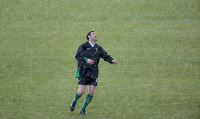 01.02.10 - Wales Rugby Training - Stephen Jones looks on during training. 