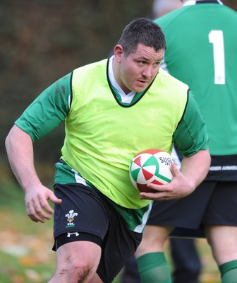 03.11.08 - Wales Rugby Training - Eifion Roberts in action during training. 