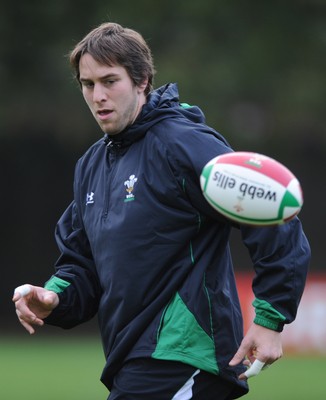 03.11.08 - Wales Rugby Training - Ryan Jones in action during training. 