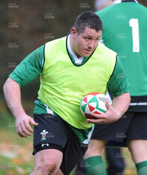 03.11.08 - Wales Rugby Training - Eifion Roberts in action during training. 