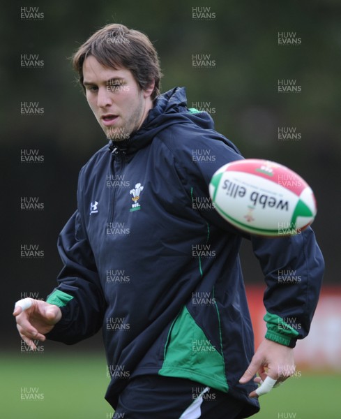 03.11.08 - Wales Rugby Training - Ryan Jones in action during training. 
