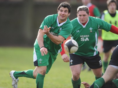 09.03.09 - Wales Rugby Training - Mike Phillips in action during training. 