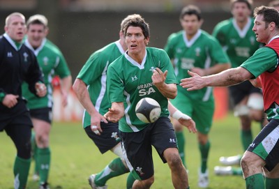 09.03.09 - Wales Rugby Training - James Hook in action during training. 