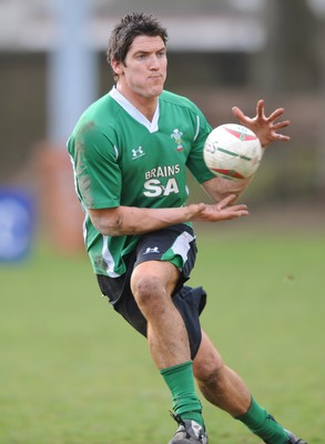 09.03.09 - Wales Rugby Training - James Hook in action during training. 