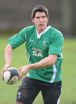09.03.09 - Wales Rugby Training - James Hook in action during training. 
