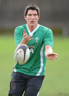 09.03.09 - Wales Rugby Training - James Hook in action during training. 