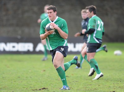 09.03.09 - Wales Rugby Training - Jamie Roberts in action during training. 
