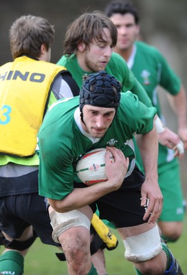 09.03.09 - Wales Rugby Training - Luke Charteris in action during training. 