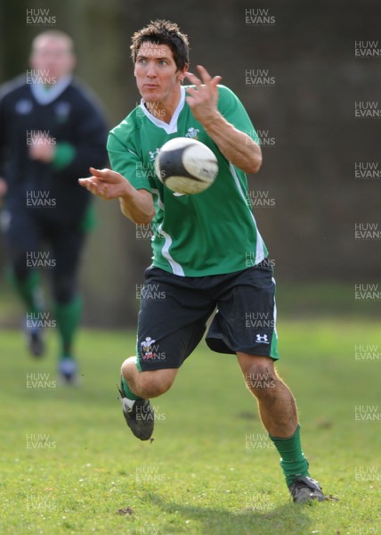 09.03.09 - Wales Rugby Training - James Hook in action during training. 