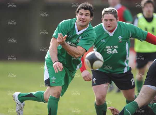 09.03.09 - Wales Rugby Training - Mike Phillips in action during training. 