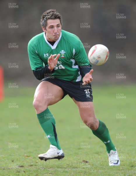 09.03.09 - Wales Rugby Training - Gavin Henson in action during training. 