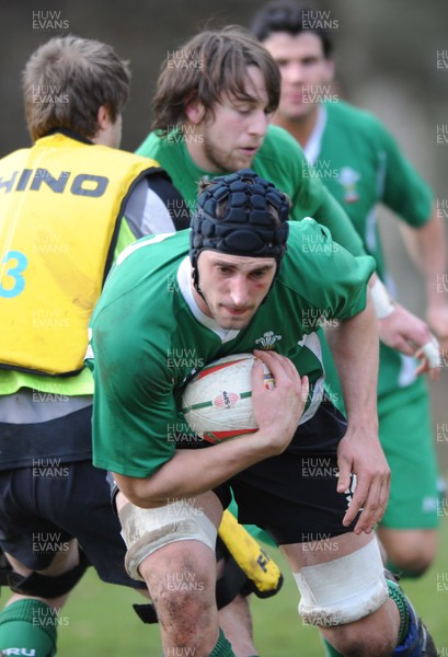 09.03.09 - Wales Rugby Training - Luke Charteris in action during training. 