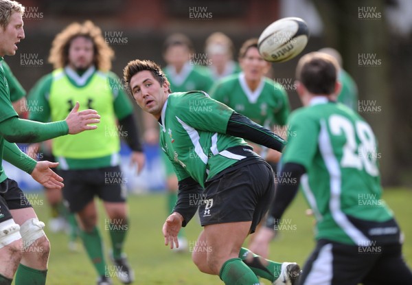 09.03.09 - Wales Rugby Training - Gavin Henson in action during training. 