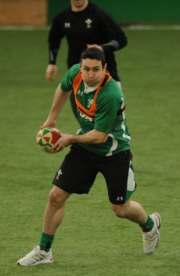11.02.10 - Wales Rugby Training - Stephen Jones in action during training. 