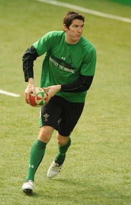 11.02.10 - Wales Rugby Training - James Hook in action during training. 