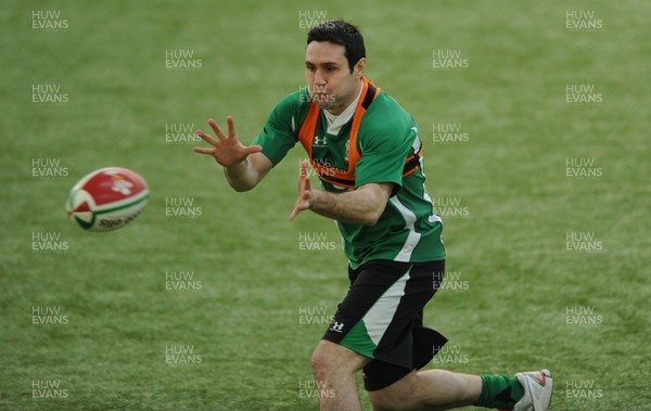 11.02.10 - Wales Rugby Training - Stephen Jones in action during training. 