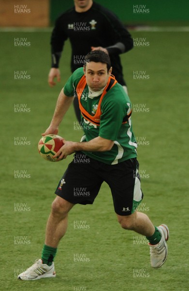 11.02.10 - Wales Rugby Training - Stephen Jones in action during training. 