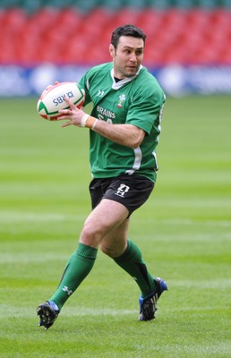 12.02.09 - Wales Rugby Training - Stephen Jones in action during training. 