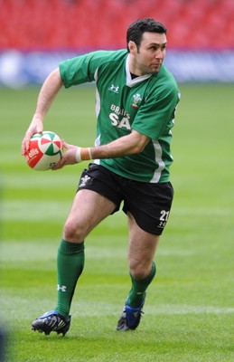 12.02.09 - Wales Rugby Training - Stephen Jones in action during training. 