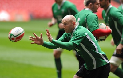 12.02.09 - Wales Rugby Training - Tom Shanklin in action during training. 