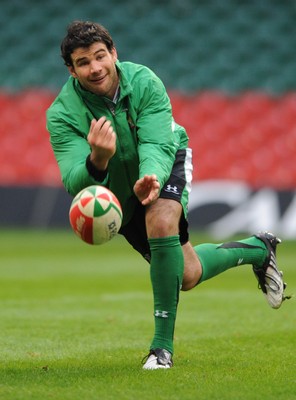 12.02.09 - Wales Rugby Training - Mike Phillips in action during training. 