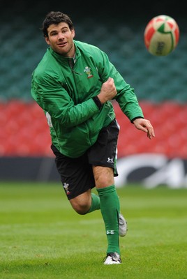 12.02.09 - Wales Rugby Training - Mike Phillips in action during training. 