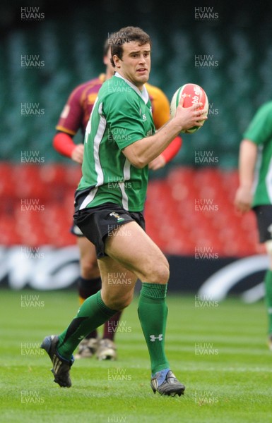 12.02.09 - Wales Rugby Training - Jamie Roberts in action during training. 