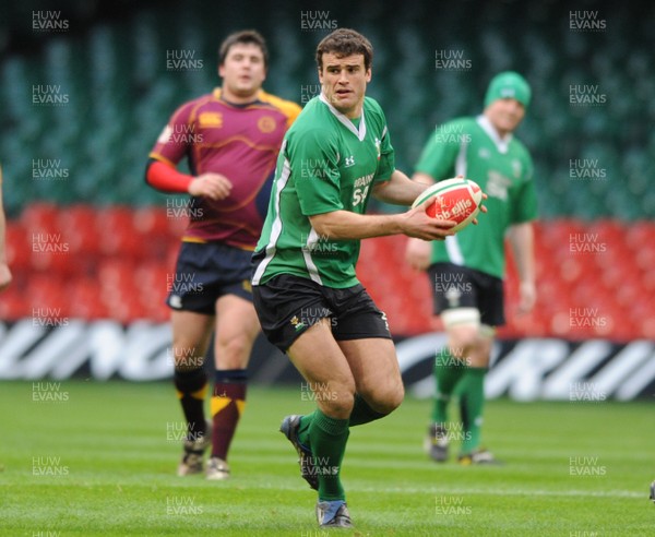12.02.09 - Wales Rugby Training - Jamie Roberts in action during training. 