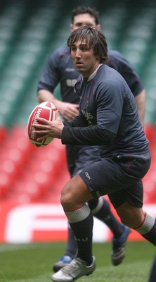 14.02.08 Wales Rugby training... Wales' Gavin Henson. 