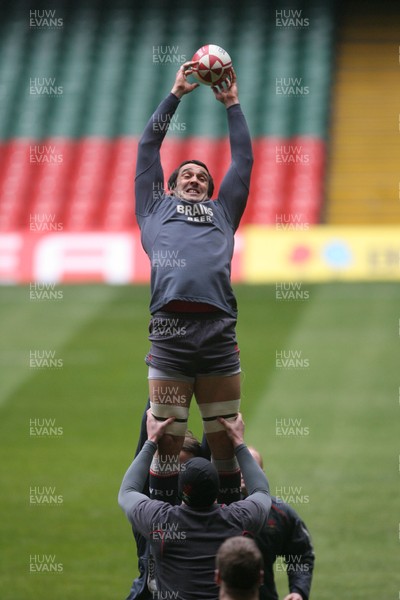 14.02.08 Wales Rugby training... Wales' Jonathan Thomas. 