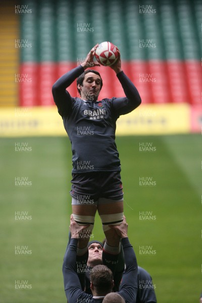 14.02.08 Wales Rugby training... Wales' Jonathan Thomas. 